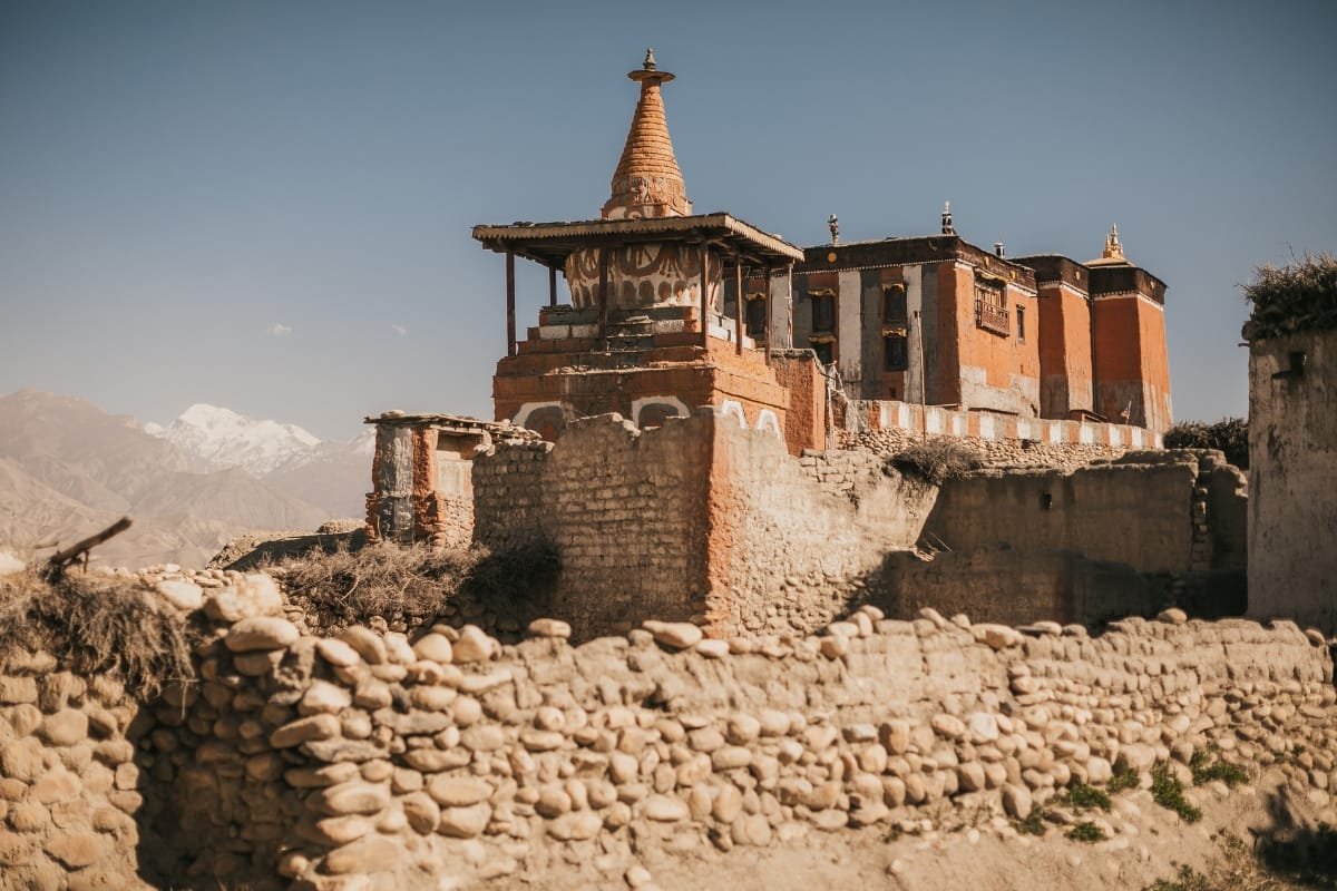 Upper Mustang, kingdom of Lo. Traditional architect of Nepal