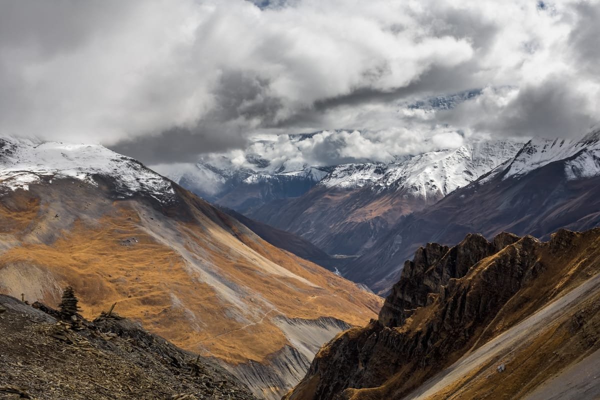 Valley on Annapurna Circuit Trek, Nepal