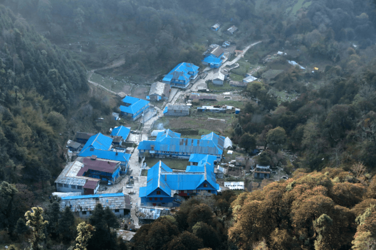 Ghorepani Village in Himalayas in Nepal