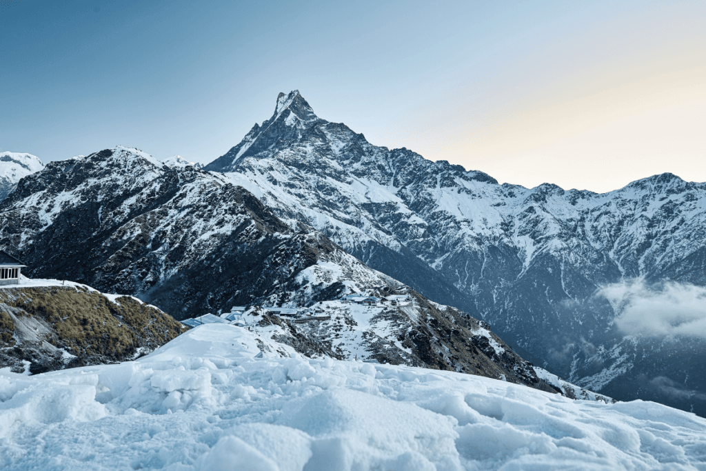 Mardi Himal trek. Landscape of mountain. 