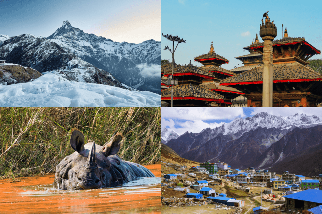 Mardi Himal Trek, Kathmandu durbar Square, Bardiya National Park, Langtang. Nepal, Himalayas.