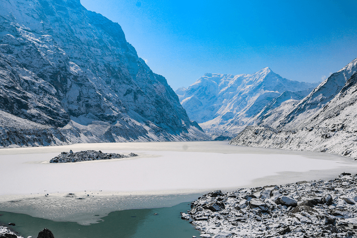 Tsho Rolpa Glacial Lake, Rolwaling Valley in Dolakha District, Nepal