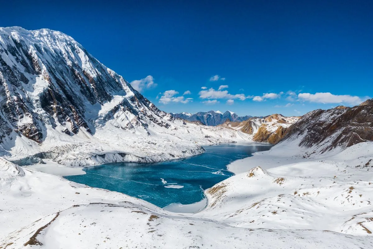 Arial view of Tilicho Lake