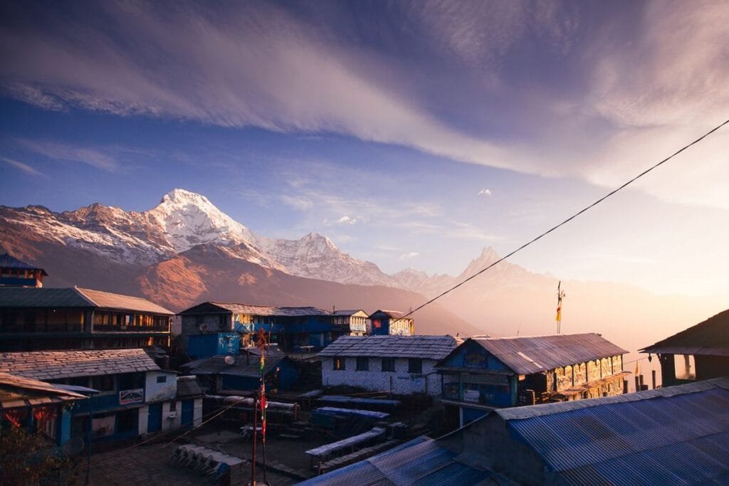 dhaulagiri, Machapuchare view from Tadapani village