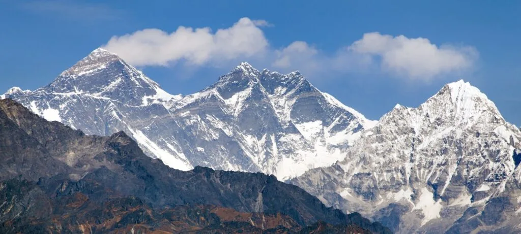 View of Mount Everest from Pikey peak - Nepal