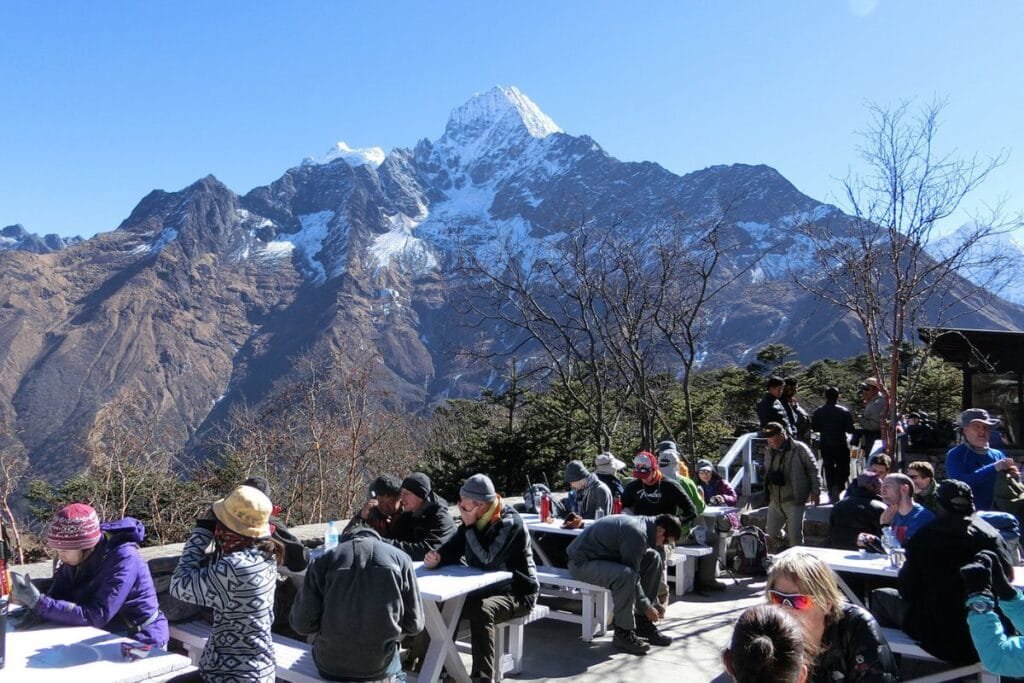 Guests are having breakfast in Hotel Everest View Hotel