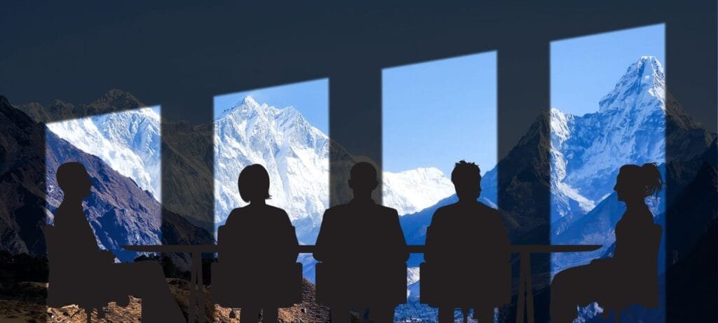 MICE tour in Nepal, in Background Mt. Everest